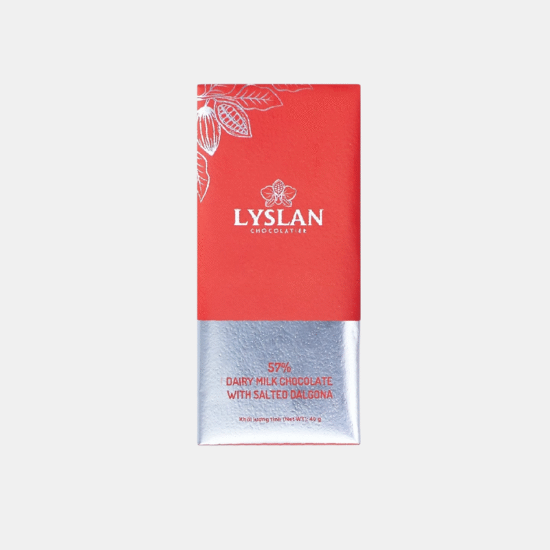 57% Milk Chocolate with Salty Dalgona Candy – 40g
