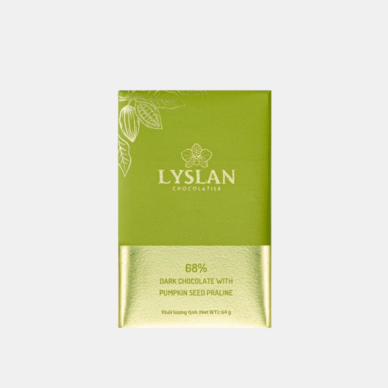 68% Dark Chocolate with Pumpkin Seeds – 64g